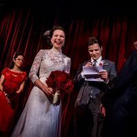 Art Deco Bride Laughing