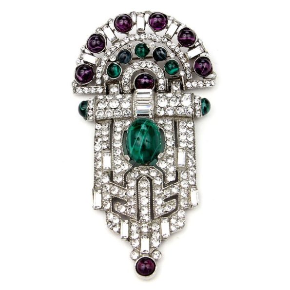 Art Deco Crystal Pin | Ben Amun