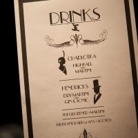 Art Deco Drinks Menu
