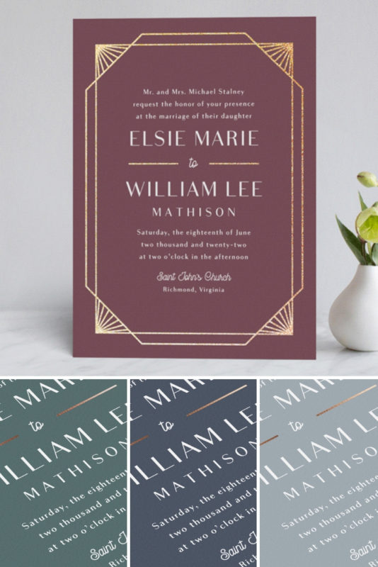 Glam Art Deco Frame Invitation