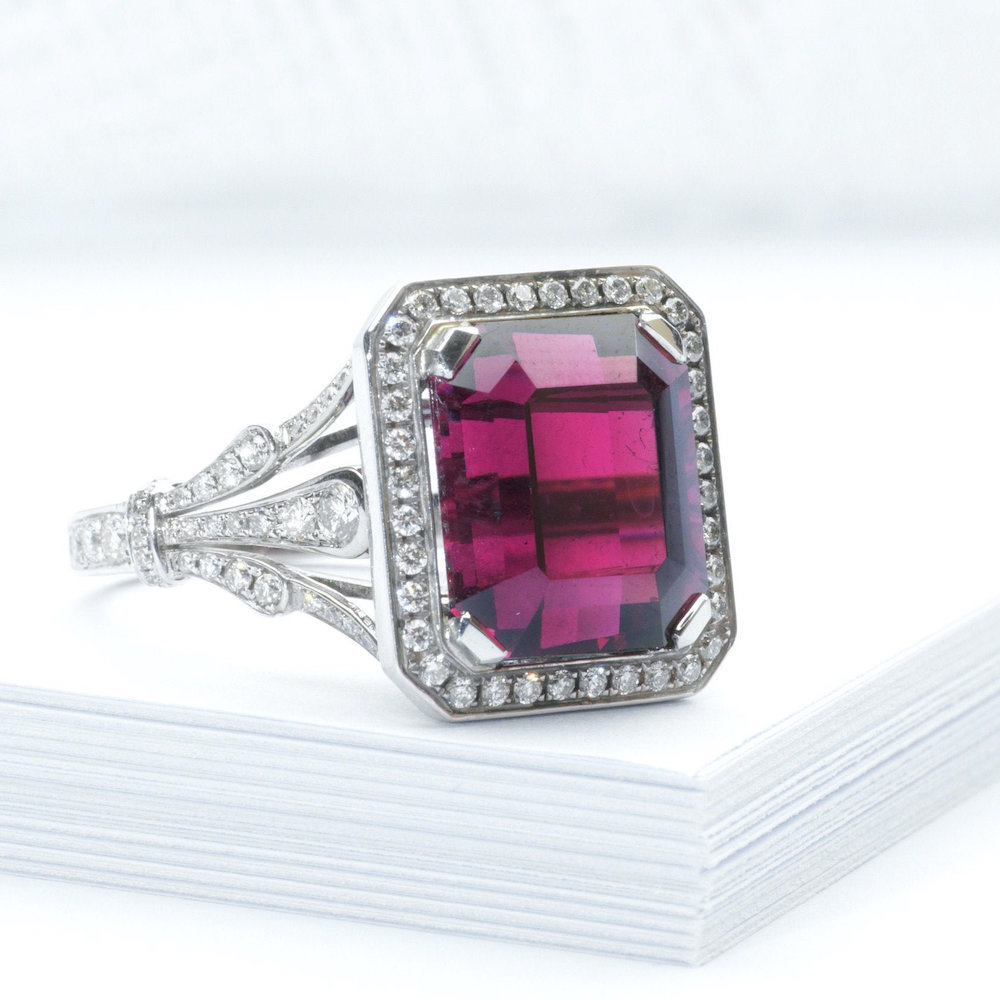 Art Deco Garnet Cocktail Ring