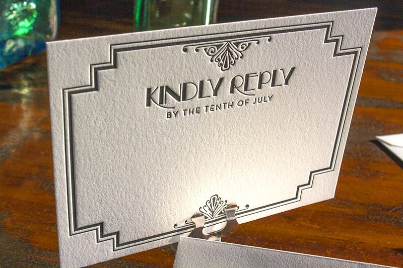 Art Deco Gatsby RSVP Card