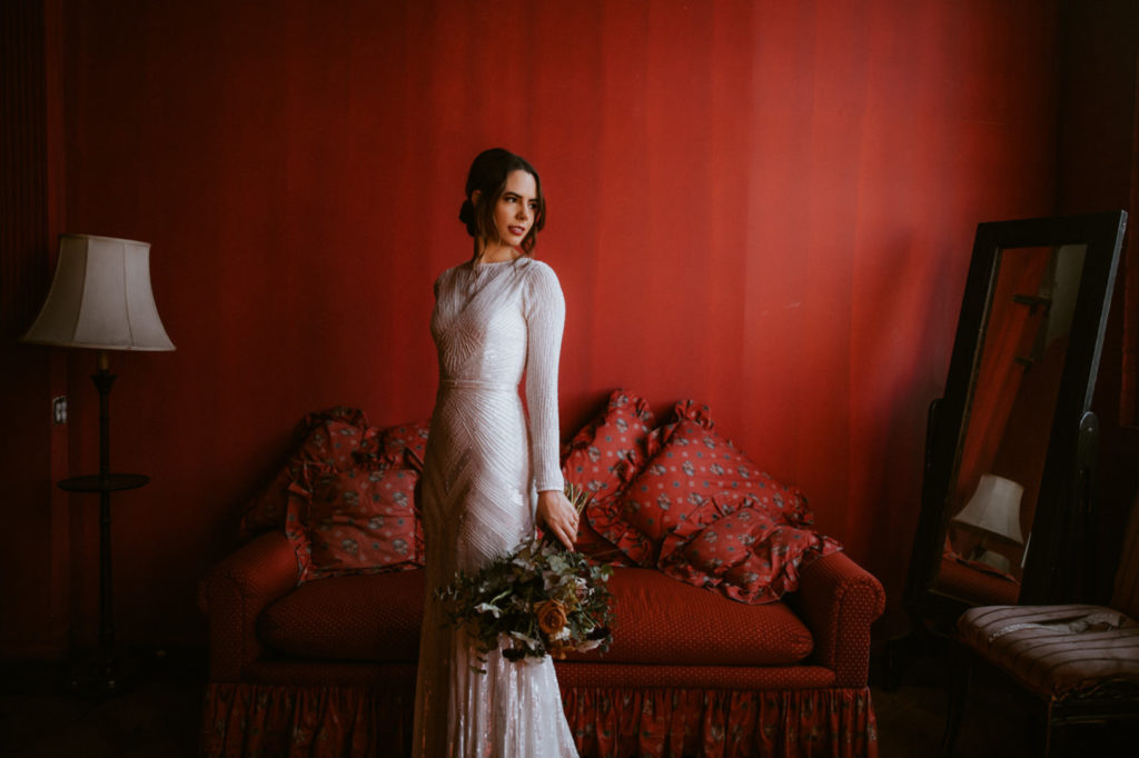 Art Deco Gown | Vintage Industrial NYC Wedding