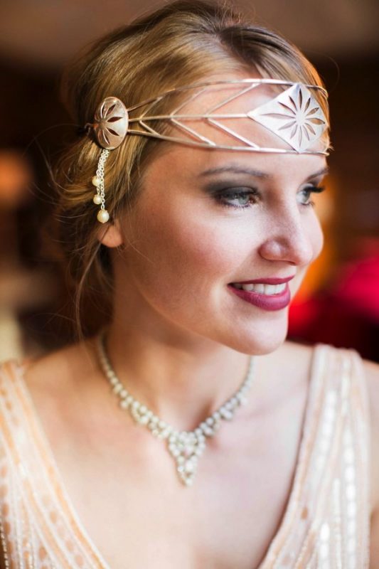 Art Deco Headband Gold