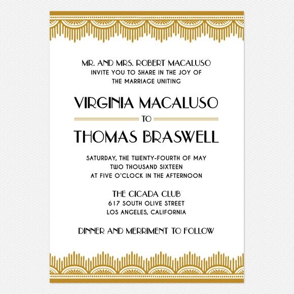 Art Deco Invitation