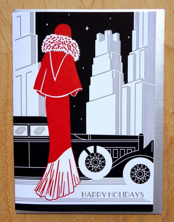 Art Deco Letterpress Holiday Card