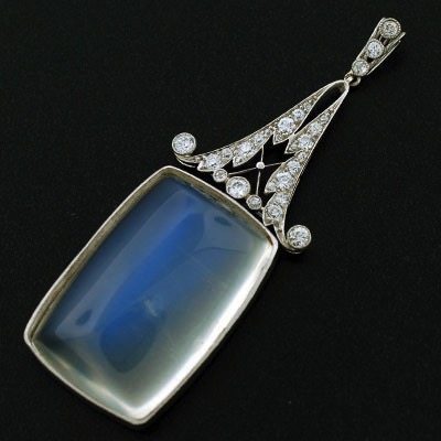 Art Deco Moonstone Necklace