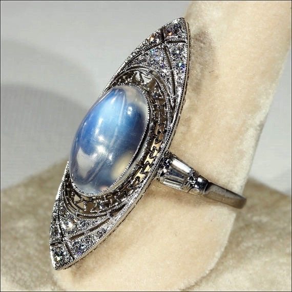 Art Deco Moonstone Ring