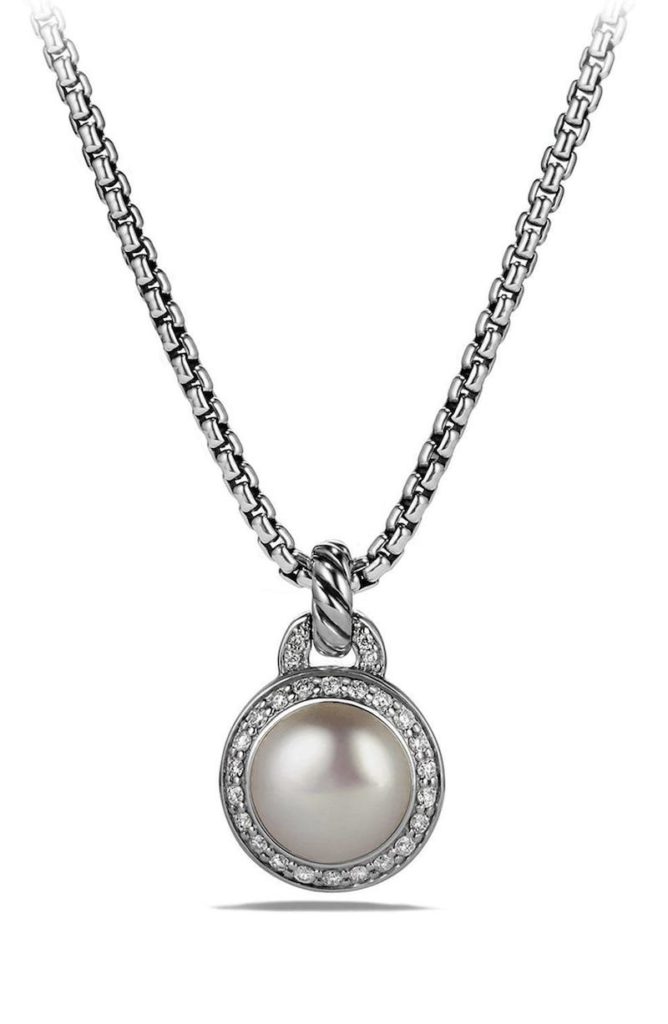 Art Deco Pearl Halo Necklace