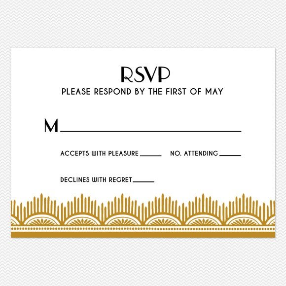 Art Deco Response Card