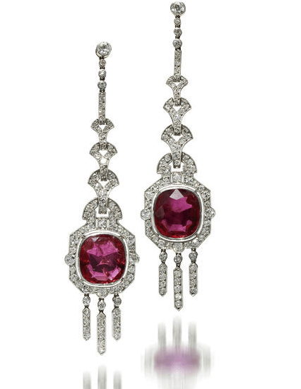 Art Deco Ruby Earrings