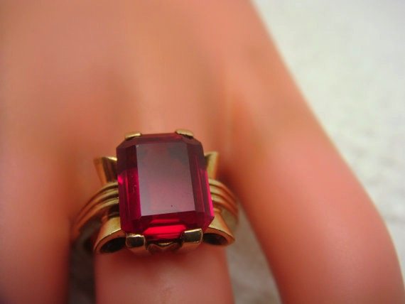 Art Deco Ruby Ring