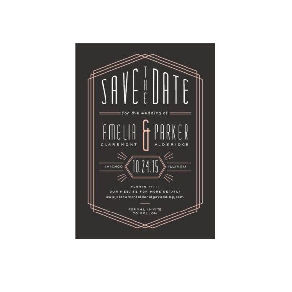 Art Deco Save The Date