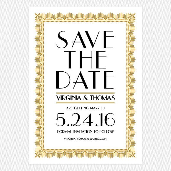 Art Deco Save The Date