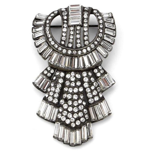 Art Deco Sunburst Circle Pin