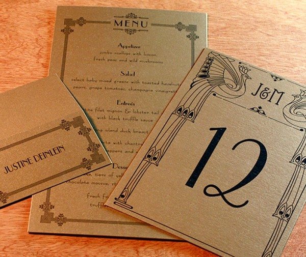 Art Deco Table Numbers