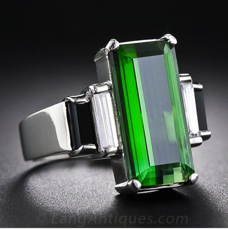 Art Deco Tourmaline Ring