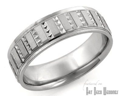 Art Deco Wedding Band