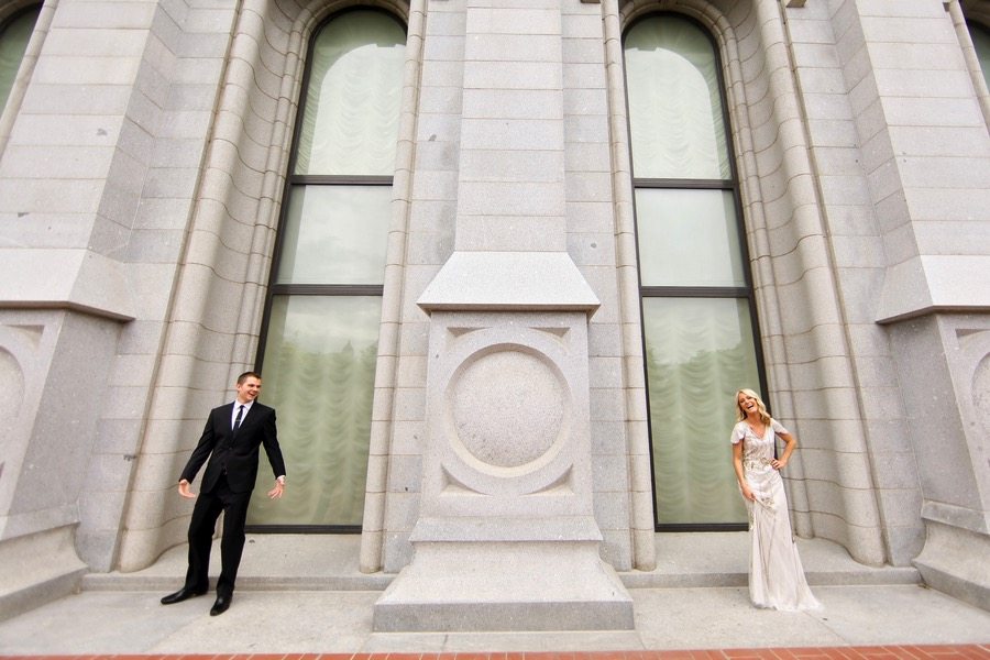 Art Deco Wedding Bride + Groom Utah