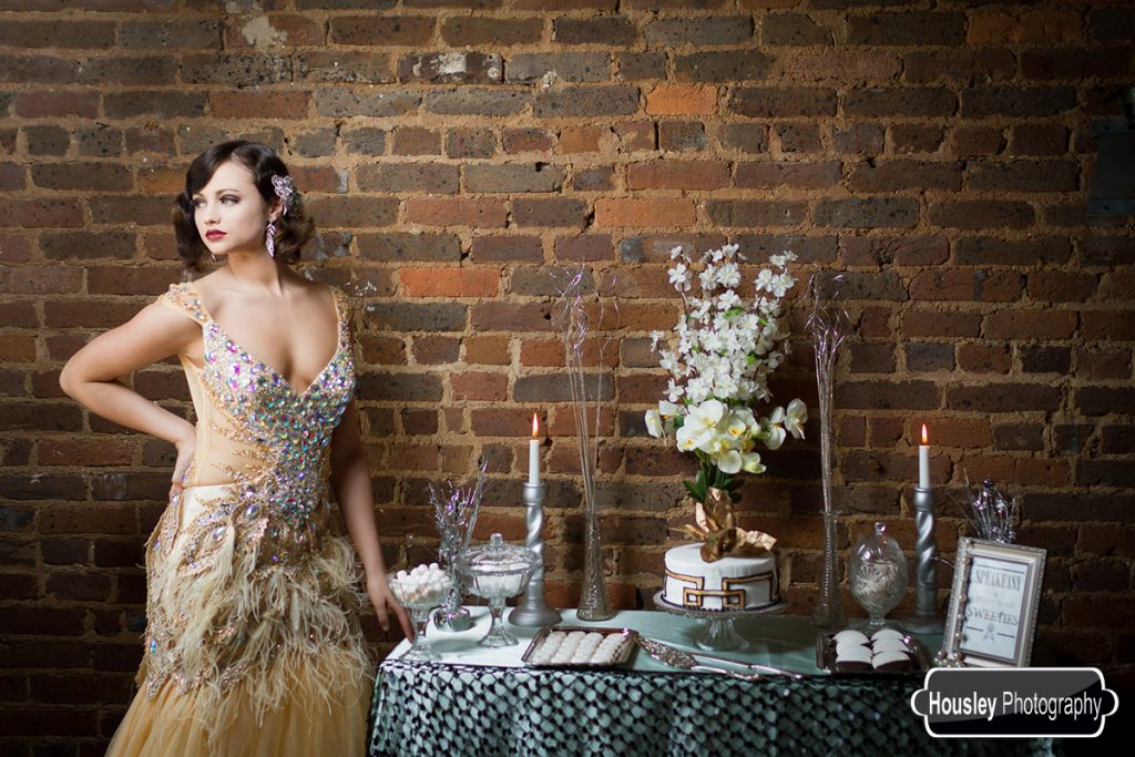 Art Deco Wedding Cake Table