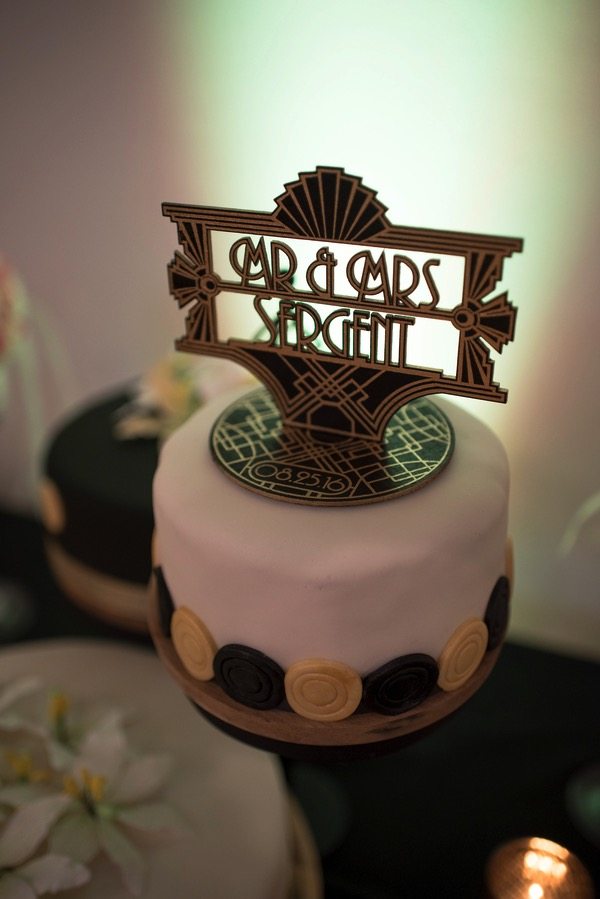 Art Deco Wedding Cake Topper