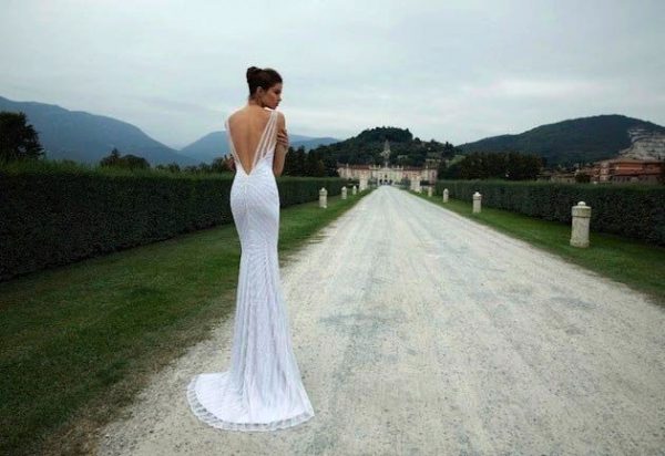 Art Deco Wedding Gown Back || Berta