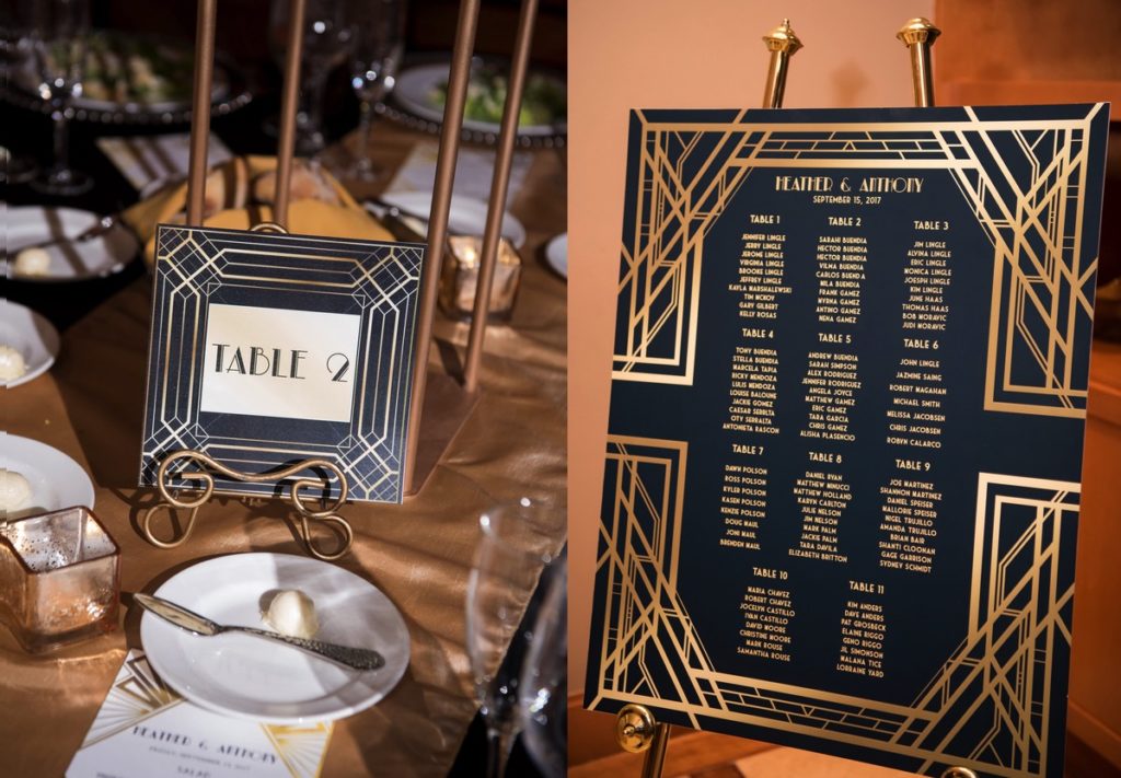 Art Deco Wedding Table Numbers