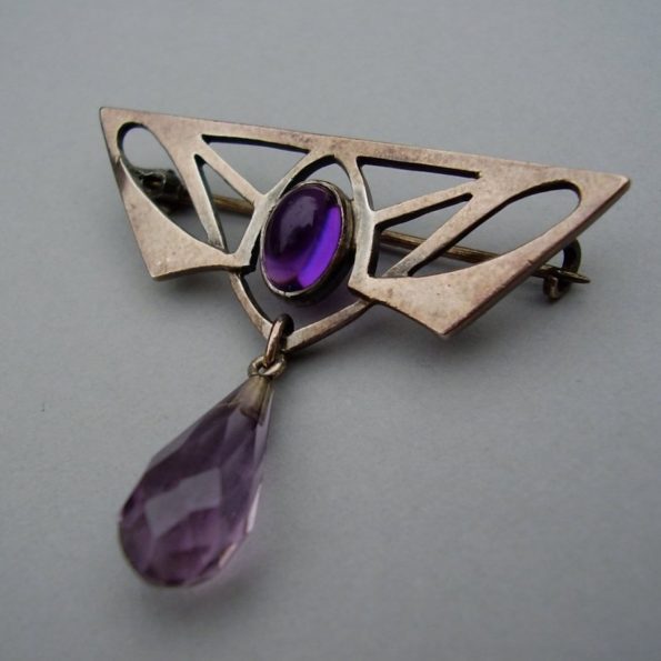 Art Nouveau Amethyst Pin