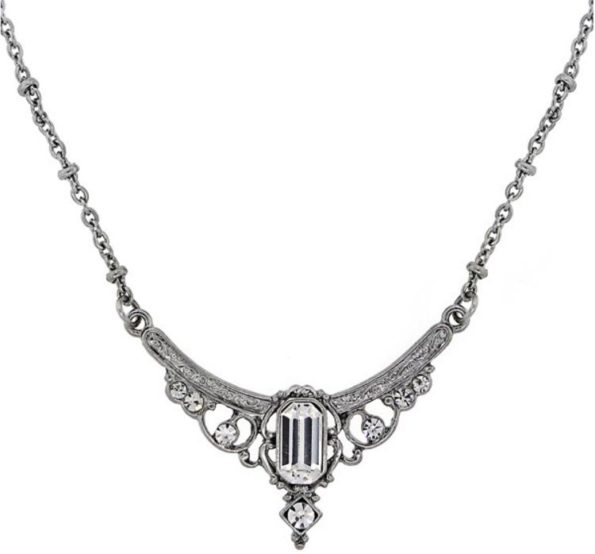 Art Nouveau Crystal Necklace