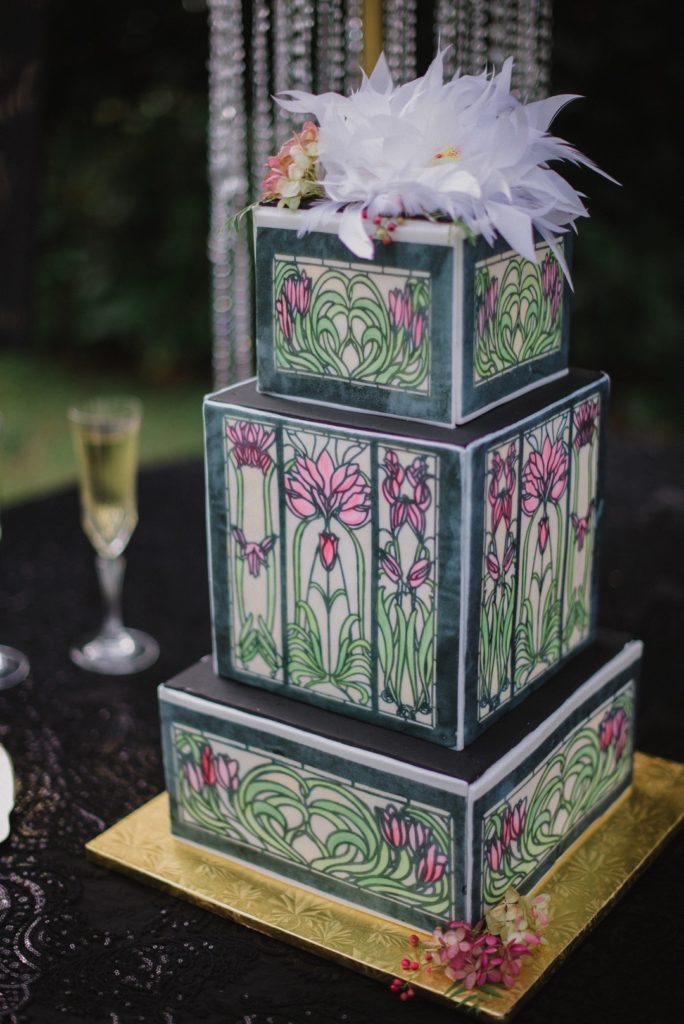 Art Nouveau Wedding Cake