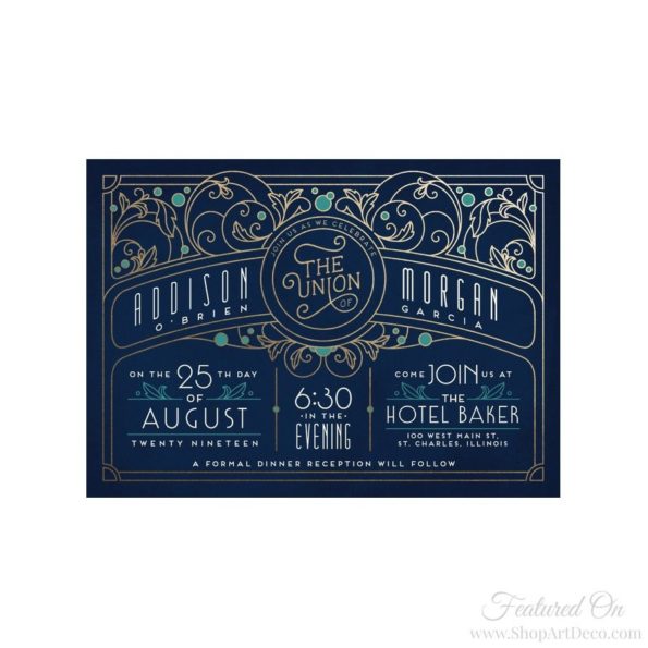 Art Nouveau Wedding Invitation