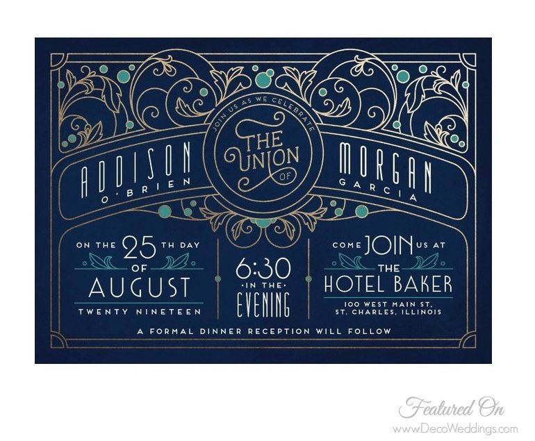 Art Nouveau Wedding Invitations