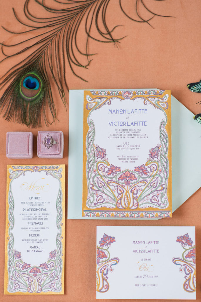 Art Nouveau Wedding Invites