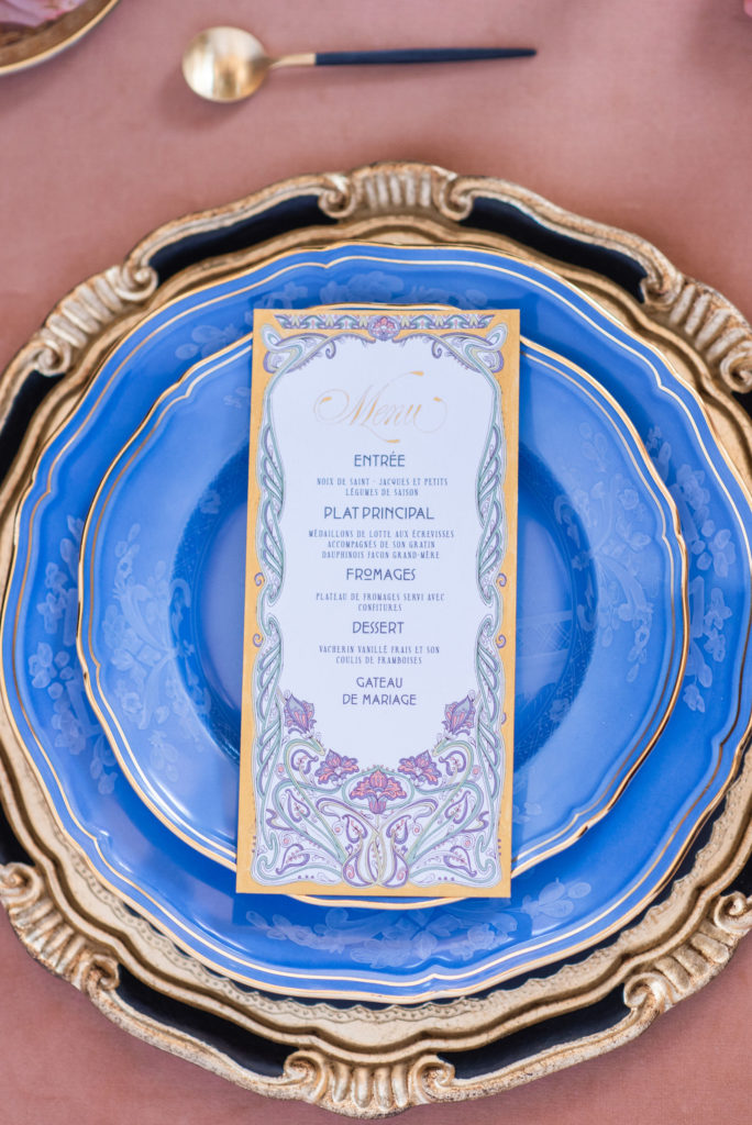 Art Nouveau Wedding Menu