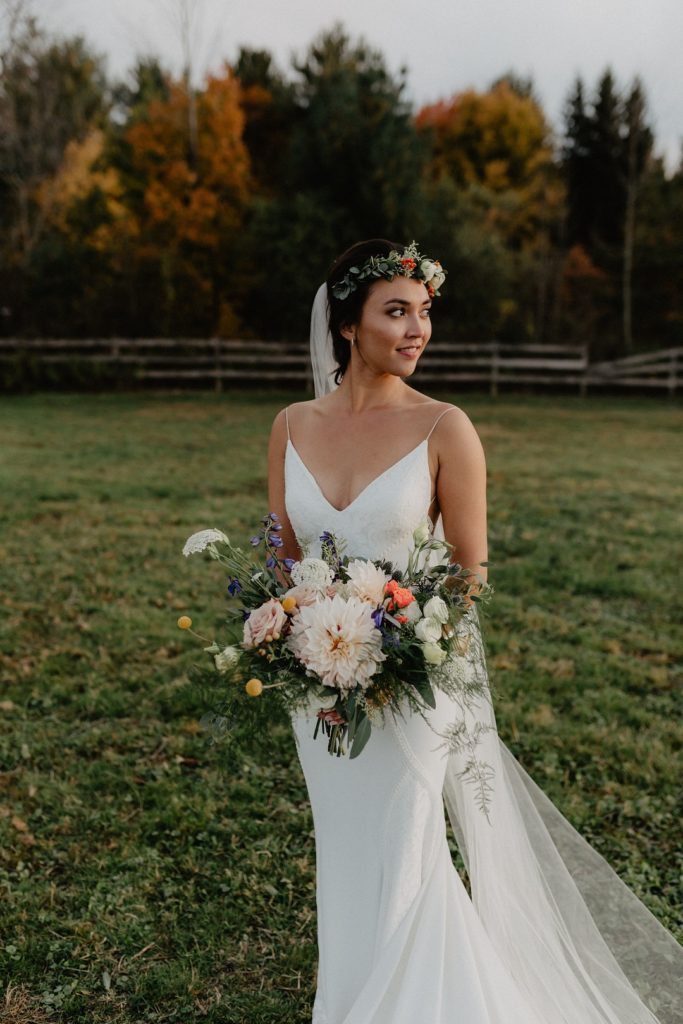 Autumn Bride Vintage Farm Wedding