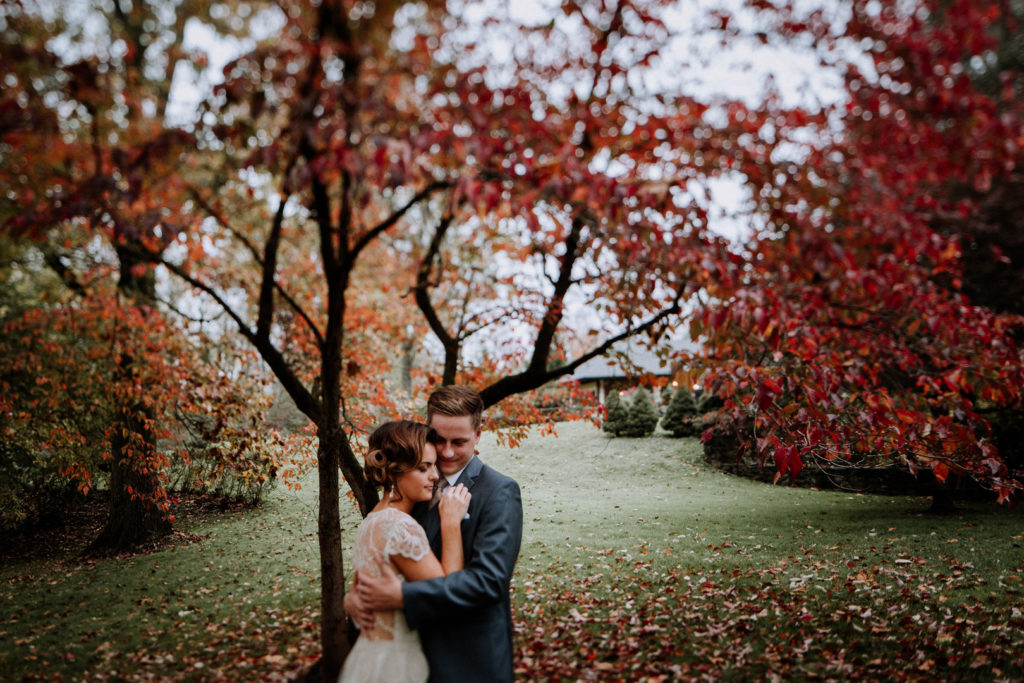 Autumn Wedding Bride + Groom