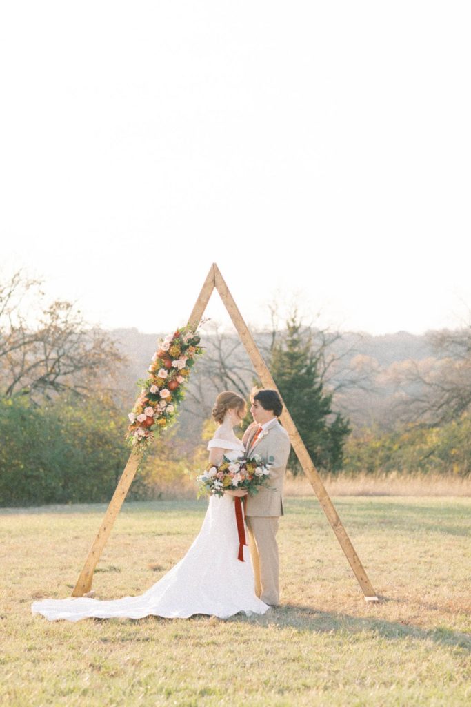 Autumn Wedding Outdoors in a Field