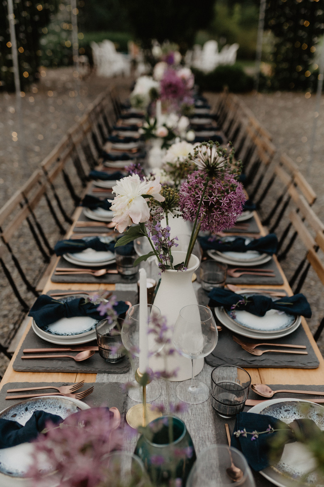 Backyard Wedding Tablescape