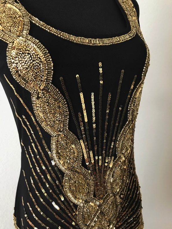 Black and Gold 1920s Dress