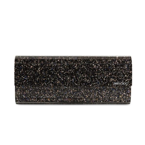 Black Glitter Art Deco Clutch