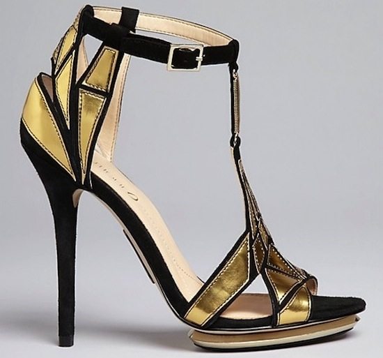 Black Gold Art Deco Shoe