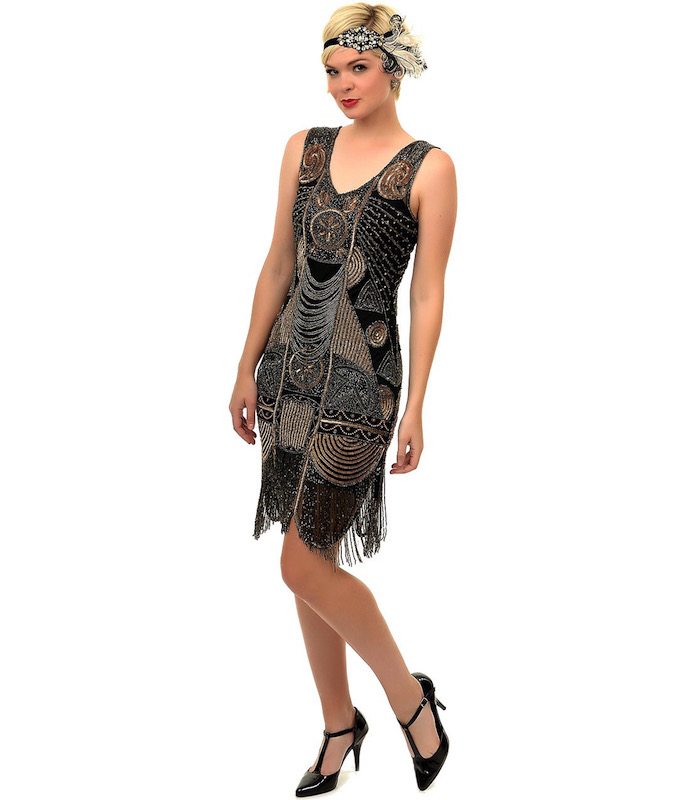 gold flapper dress