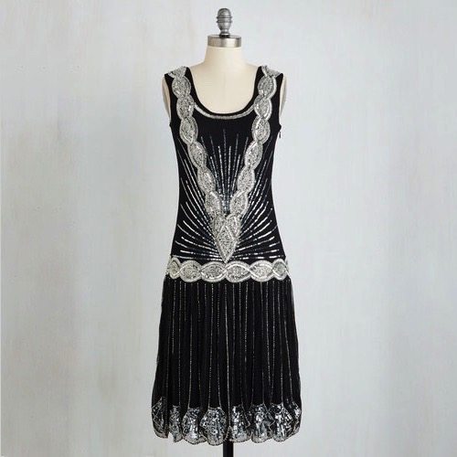 Black + Silver Deco Dress | Deco Shop