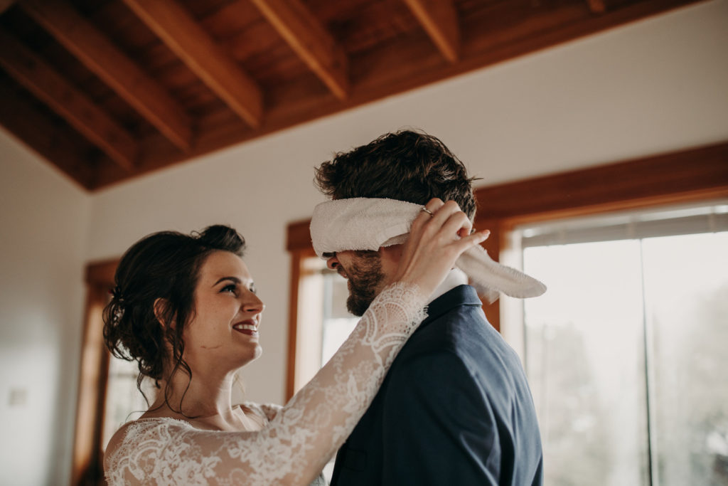 Blindfold First Look | NYE Wedding
