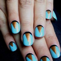 Blue Art Deco Manicure