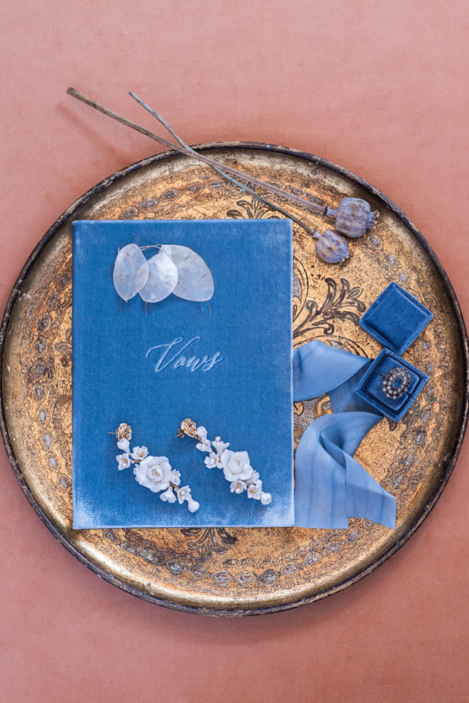 Blue Art Nouveau Wedding Details