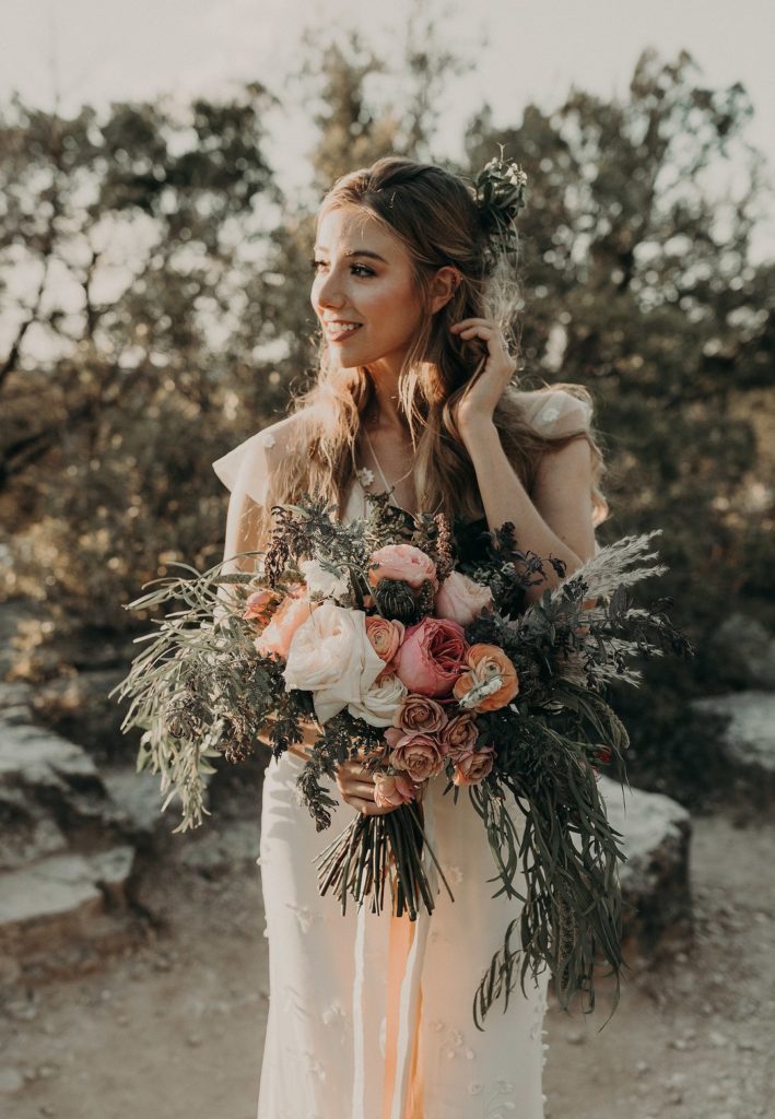 Boho Bridal Bouquet | Vintage City Wedding Flowers