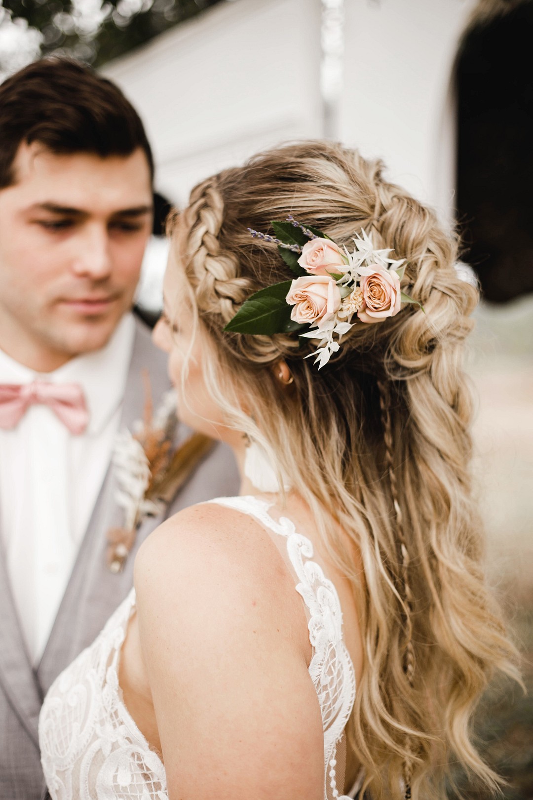 Boho Bridal Hair | Rustic Autumn Texas Wedding