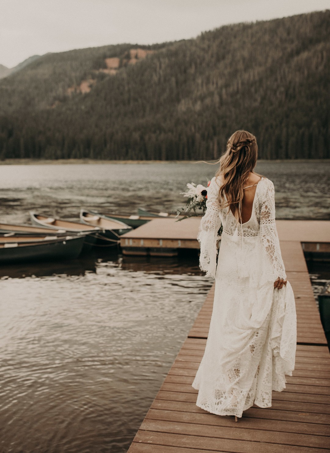 Boho Bridal Gown | Mountain Wedding
