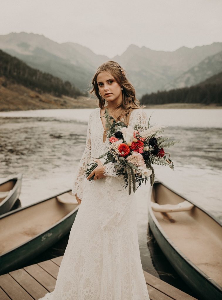 Boho Bride Mountain Wedding